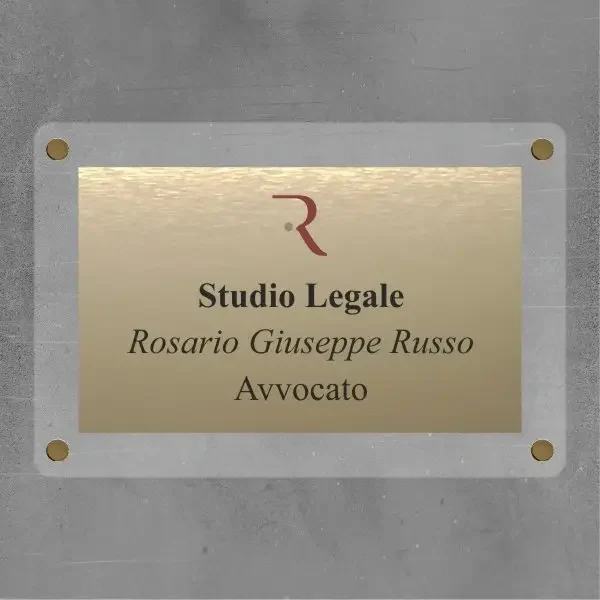 targa in plexiglas e abs russo