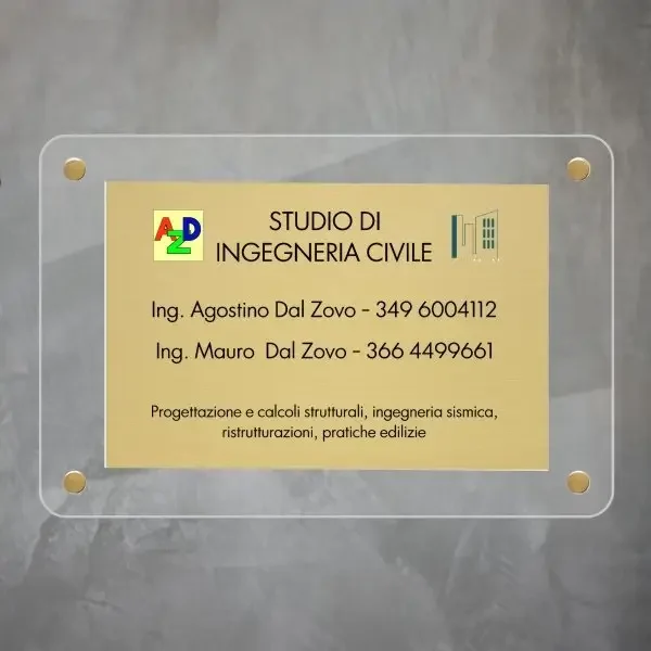 targa plexiglass e ottone dal zovo
