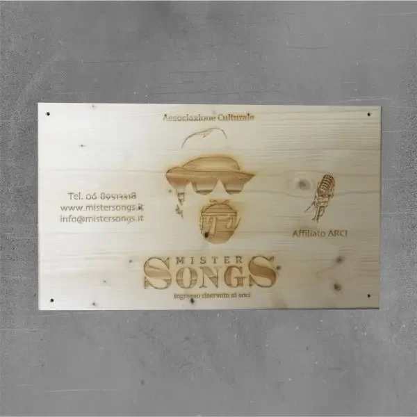 targhe personalizzate in legno